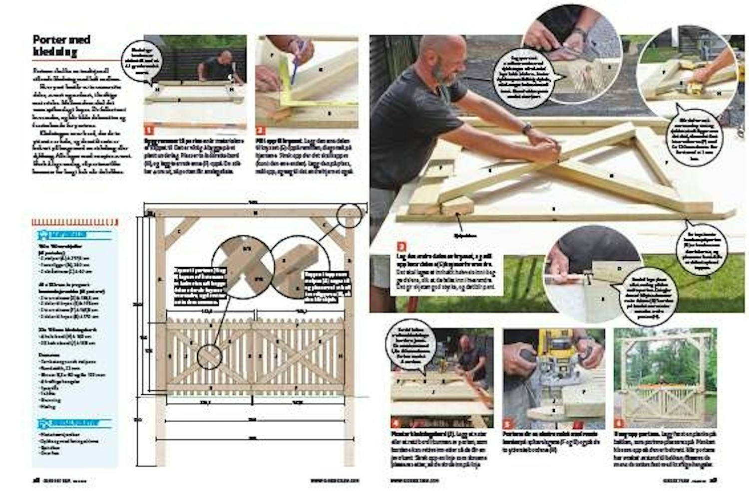 Bygge port til innkjørsel Bygge port til innkjørsel